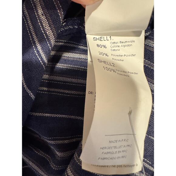 Cupshe NWT Navy Striped Short Sleeve Mini Cover-Up Small - Picture 9 of 9